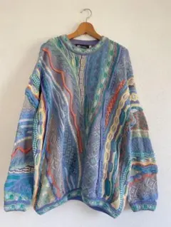 【COOGI風】柄ニット　3Dニット　菅田将暉