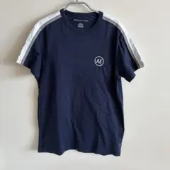 American Eagle ショルダーラインTシャツ ネイビー S