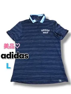 adidasGOLF　古着♡美品　ゴルフ半袖ポロシャツ　L　ネイビーゴルフウェア