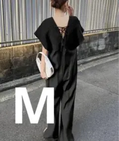 FRIFUL ギャザーシャーリング オールインワン サロペット