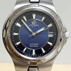 CITIZEN アテッサ E110-K16571 エコドライブ チタン 青文字盤