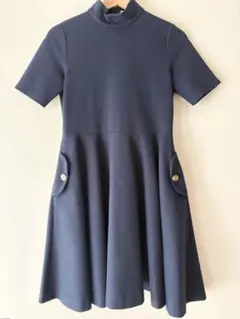 CHARLES ANASTASE 半袖ワンピース ネイビー XSのサムネイル
