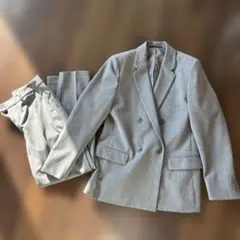 ユニクロ　ダブル　スーツセットアップ　細身パンツ
