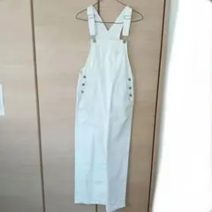 GU ホワイト オーバーオールコットン100%