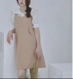 heather ヘザー　前ボタンワンピース
