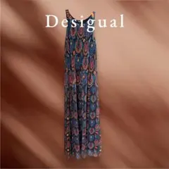 Desigual ワンピース 総柄 ノースリーブ Sのサムネイル
