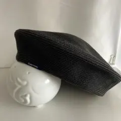 ORCIVAL オーシバル　ベレー帽　春夏素材　ブラック　帽子