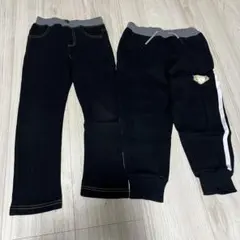 110cm 裏起毛 長ズボン 2着セット