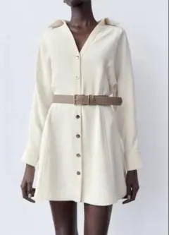 ZARA クレープミニワンピベルトなし