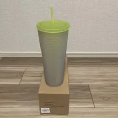 スターバックス　ロゴ　コールドカップ　タンブラー ネオン　イエロー