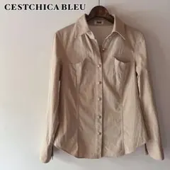 ❤︎ CESTCHICA BLEU セシカブルー ボタンシャツベージュ KINGのサムネイル