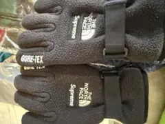 【ザノースフェイス × シュプリーム 】GORE-TEX グローブ ブラック Lのサムネイル