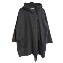 90s Calvin Klein ウールフードポンチョコート 名作 CK