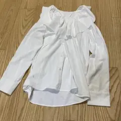 新品未使用　GU ラッフルカラーブラウス　Lサイズ