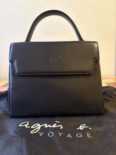 agnès b. VOYAGE ブラックハンドバッグ