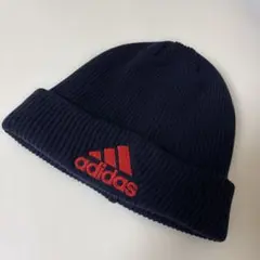 adidas ニットキャップ ネイビー