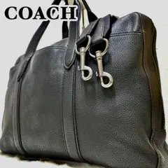 COACH コーチ 2wayビジネスブリーフケース レザーシボ革YC025