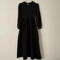 ドッキングワンピース 長袖 黒 ブラック