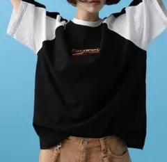 PAGEBOYLIM ラグランバイカラーT 半袖 FREE