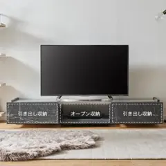LOWYA ロウヤ テレビ台 大理石調 ブラック ローボード 収納付 - メルカリ