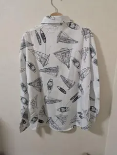 柄シャツ 長袖　総柄