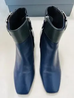 GEOX ネイビー レザー ショートブーツ サイズ35