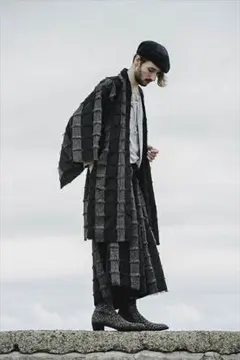 三浦大知着 NO ID. BLACK フリンジチェックガウン 羽織