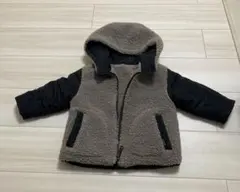 コムサイズム　フード付きボアジャケット 90センチリバーシブル