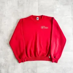 90s Russel ラッセル マルーン プリント 前V スウェット トレーナー