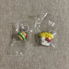 ハローキティ アメリカンデザイン めじるしアクセサリー　ポテト　ハンバーガー