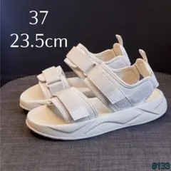 サンダル 厚底サンダル 白 37レディース シューズ スポーツサンダル