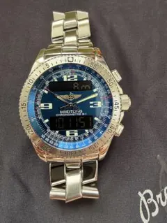 BREITLING ブライトリング B-1 文字盤ブルー 電池交換済み - メルカリ