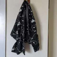 ストール　花刺繍　縦長