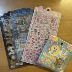 ボンボンドロップシール　おはじきシール　ドロップジュエリーシール　４枚セット