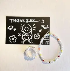 ビーズアクセサリー、ビーズブレスレット、ビーズリング、ハンドメイド、手作り、韓国