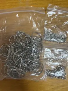 ハンドメイド　金具パーツまとめ売り 二重丸カン　ヒートン　各100個前後　未使用