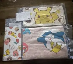 ミスタードーナツ福袋ポケモンバスタオル・ハンドタオル・トートバッグ・メモ帳セット