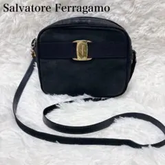 Salvatore Ferragamo ヴァラリボン ショルダーバッグ ネイビーのサムネイル