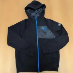 PUMA プーマ パーカー ブラック ブルー 黒 リバーシブル М L メンズ