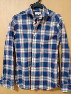 BEAMS チェック柄長袖シャツ S