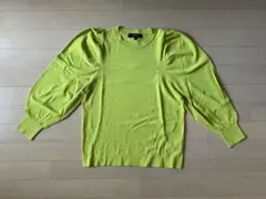 UNTITLED クリアレーヨンパワーショルダーニット イエロー