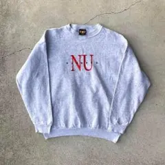 ヴィンテージ古着90sハスカーズNCAAバスケットボールチームロゴ刺繍Lグレー