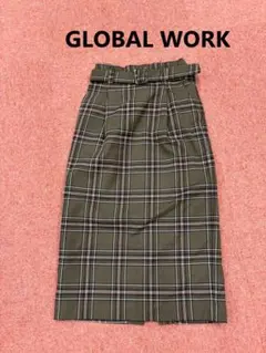 GLOBAL WORK　チェック柄　タイトスカート　Mサイズ