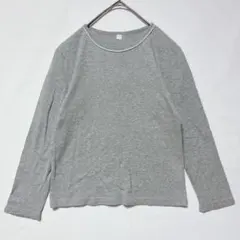 グレー 長袖カットソー サイズ130 無地 シンプル インナー 重ね着