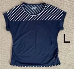 prince テニス Tシャツ L ネイビー ストライプのサムネイル