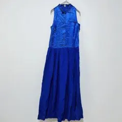 HALF A VENEER 希少 レトロ ヴィンテージ ロングワンピース 青