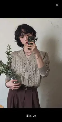 2planvネック　カーディガン