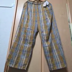 新品 サマンサモスモス SM2 チェック柄 イージーストレート パンツ