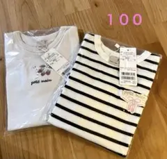 プティマイン　プティプラ長袖Tシャツ　100