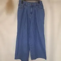 ブルーワイド デニムパンツ
